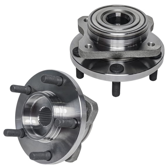 Detroit Axle - Pair Front Wheel Bearing Hub Assembly for 1996-2007 Chrysler Town & Country Dodge Grand Caravan Grand Voyager Prowler Plymouth, 5 Lug