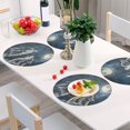 thumbnail image 6 of Ryvnso Wolf and Moon Round Plate Mats Dining Table Placemat Set of 4 for Holiday Decoration, 6 of 7