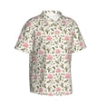 thumbnail image 2 of Balery Rose Flowers Print Men's Hawaiian Shirts Short Sleeve Beach Shirt Relaxed Fit Vacation Button Down Shirts-XX-Large, 2 of 9