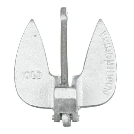 Attwood 9935-1 Cast Iron Navy Anchor - 20 Pound - Aluminum Plated Silver Finish