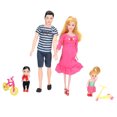 thumbnail image 4 of Family Doll Set, Dad 5 People Pregnant Mom Doll Kit Bicycle  For Daily Playing, 4 of 8
