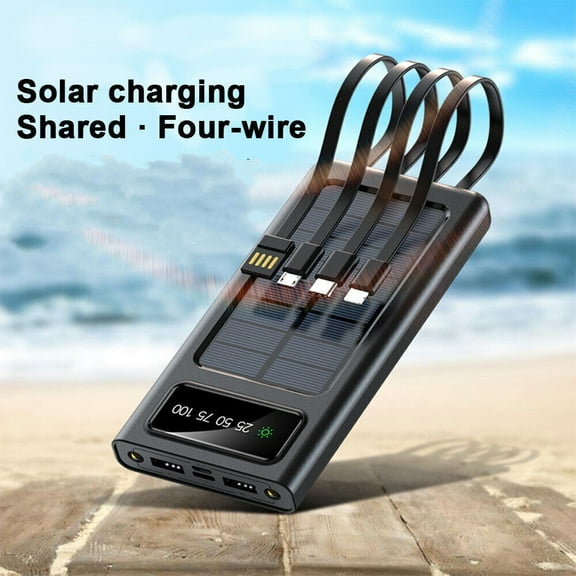 Solar Charger Power Bank Portable Charger Fast Charger Built-in Led Flashlight for All Cell Phone