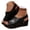 Black, variant on Women's Platform Wedge Sandals Comfortable Leather Cork Heeled Slip on Slides 2.36 Inch Slingback Casual Dressy Summer Walking Shoes Black 6.5