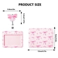thumbnail image 5 of Pink Bow Coquette Gifts Set Includes Horizontal ID Badge Holder and Retractable Badge Reel with Alligator Clip Funny Name Tag Card Holder for Worker Doctor Nurse Teacher Office Accessories, 5 of 8
