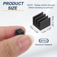 thumbnail image 2 of Uxcell Heatsink Aluminum Heat Sink with Thermal Blue Sticker for Raspberry Pi and Other Electronics Black 7x7x6mm 20, 2 of 6