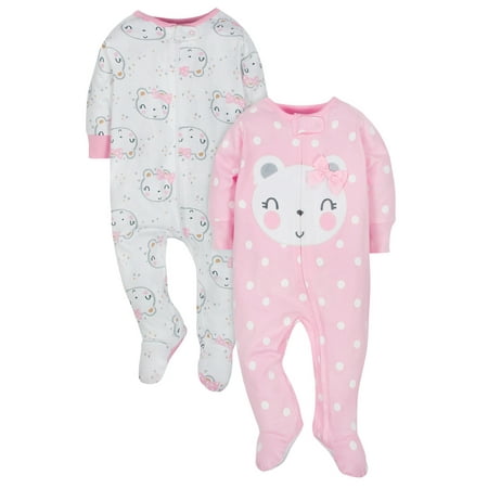 Gerber Organic Cotton Jersey Sleep N Play, 2pk (Baby (Best Time To Conceive A Baby Girl)