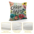 thumbnail image 4 of SHANXI  Choose Happy Color Flower Pillow Cover Be Happy Colorful Floral Throw Pillow Case Funny Saying Best Wishes Pillowcase Elegant Optimism Home Decor Sofa Pillow Cases Great Gift 12x12in, 4 of 5