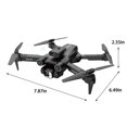 thumbnail image 4 of Dron FPV WiFi WJSXC con cámara dual HD 1080P, modo de retención de altitud, dron RC plegable, cuadricóptero, vuelo circular, vuelo de ruta, retención de altitud, modo sin cabeza, negro, 4 of 6