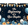 thumbnail image 4 of Decorative Design Celebration Banner Floral Decoration Beginning of a New Chapter for Birthday Party Indoor Celebration Event, 4 of 7