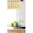 thumbnail image 3 of Ambesonne Vintage Window Valance, Gingham Pattern Heart Shape, 54" X 12", Mustard and White, 3 of 3