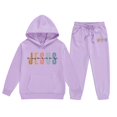 thumbnail image 4 of Child Boys Jesus Loves You Hoodie Long Sleeve Casual Graphic Hoodies Loose Pullover and Jogger Sweatpants 2 Piece Fall Clothes Toddler 7-8 Years Boys Clothes, 4 of 5