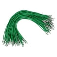 thumbnail image 1 of Uxcell Elastic Barbed Cord Loop Stretch Round String with Metal Barb Fasteners for Hats Masks Menus 100 Pcs Green 10 in, 1 of 7
