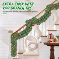 thumbnail image 4 of Christmas Garland Decorations, 9FT Christmas Garland with Lights Pre-lit Artificial Garland for Stair Decoration with Pinecones, Spruce, Berry Clusters for Indoor Fireplace, Railings Outdoor Decor, 4 of 12