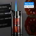 thumbnail image 2 of Blasgw Transparent Compartment Visible Gas Window Direct Charging Lighter Personality Multi Color Gas Compartment Red Blue Flame Lighter B, 2 of 2
