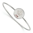 thumbnail image 1 of 925 Sterling Silver Rh-plated LogoArt Alpha Phi Enameled Slip-on Bangle; 7 inch; for Adults and Teens; for Women and Men, 1 of 2