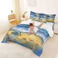 thumbnail image 4 of Manfei Watercolor Sea Turtle Bedding Comforter Set for Kids Boys and Girls, Coastal Sealife King Bedding Sets, Polka Dots Reversible 7 Pieces, 4 of 6