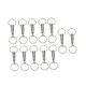 thumbnail image 4 of unbranded 12Ud Llaveros Desmontables De Metal Plateado Con Doble Anillo Para Almacenaje, 4 of 8