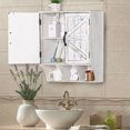 thumbnail image 6 of ABBSR 19x23in. Wooden Bathroom Wall Cabinet,White Rustic Farmhouse Hanging Storage Shelves, 6 of 8