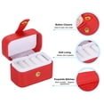 thumbnail image 4 of Unique Bargains Velvet Ring Box, 4 Slots Travel Ring Box Jewelry Holder Portable Mini Jewelry Case for Rings, Red, 4 of 6