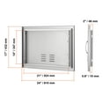 thumbnail image 6 of VEVOR BBQ Access Door, 24W x 17H Inch Single Outdoor Kitchen Door, Stainless Steel Flush Mount Door, Wall Vertical Door with Handle and vents, for BBQ Island, Grilling Station, Outside Cabinet, 6 of 9