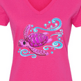 thumbnail image 4 of Inktastic Cute Pink Sea Turtle Women's V-Neck T-Shirt, 4 of 5