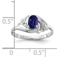 thumbnail image 2 of Primal Gold 14 Karat White Gold 6x4mm Oval Sapphire and AA Diamond Ring, 2 of 4