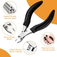 thumbnail image 3 of Ludlz Toe Nail Clipper for Ingrown or Thick Toenails, Podiatrist Toenail Clippers for Men & Seniors, Sharp Toenail Trimmer Nail Clipper Cuticle Cutter Pedicure Tool, 3 of 7