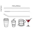thumbnail image 2 of Pajitas de Vidrio Transparente Reutilizables, 12 Uds., Pajitas de Vidrio Resistentes una Roturas, 6 Rectas y 6 Dobladas con 4 Cepillos de Limpieza, 2 of 5