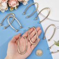 thumbnail image 3 of 8 Pcs Bikini Closure, Metal Strap Hooks Alloy Bikini Pins Clips U Shape Ring Buckle Chest Closure Connector Gold, 3 of 6