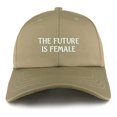 thumbnail image 1 of Trendy Apparel Shop The Future is Female Embroidered Structured Satin Adjustable Cap, 1 of 2