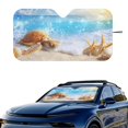 thumbnail image 2 of HUIACONG Sea Turtle Print Car Windshield Sun Shade UV Reflective Foldable Car Foldable Visor for Most Cars Universal Windshield Most Sedans SUV Truck, 2 of 7