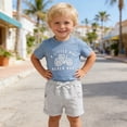 thumbnail image 2 of JIAYUE Boys Two Piece Outfit Sets Round Neck Tractor Print Short Sleeve Tee And Solid Color Shorts Summer Breathable Drawstring Pocket Trendy Clothing Set, 2 of 5