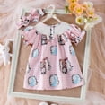 thumbnail image 4 of MUXiin Easter Toddler Girls Dress Bunny Rabbit Easter Eggs Print Dresses Flutter Sleeve Clothes, 4 of 8