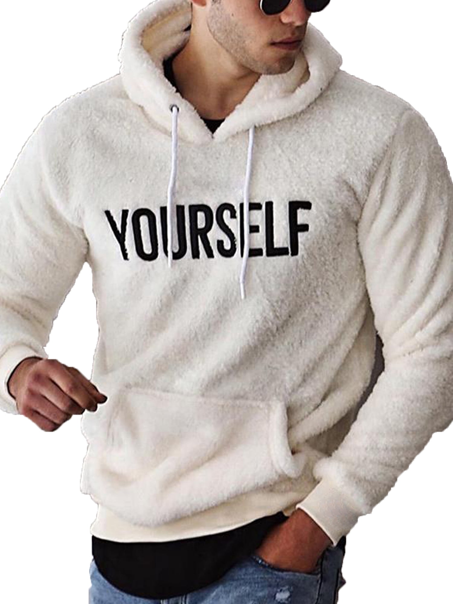 AvoDovA Mens Sweater Fuzzy Fleece 