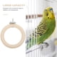 thumbnail image 3 of Percha redonda de madera para pájaros, plataforma para loros, juguete para canarios, periquitos, cacatúas, loros, gorriones, accesorios para jaulas de pájaros, 3 of 8
