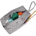 thumbnail image 2 of Bolsa de almacenamiento de hilo, bolsa de mano de hilo de 11,8 "aguja de tejer, bolsa de ovillos de hilo, ganchos de ganchillo, organizador de almacenamiento de hilo para proyecto", 2 of 5