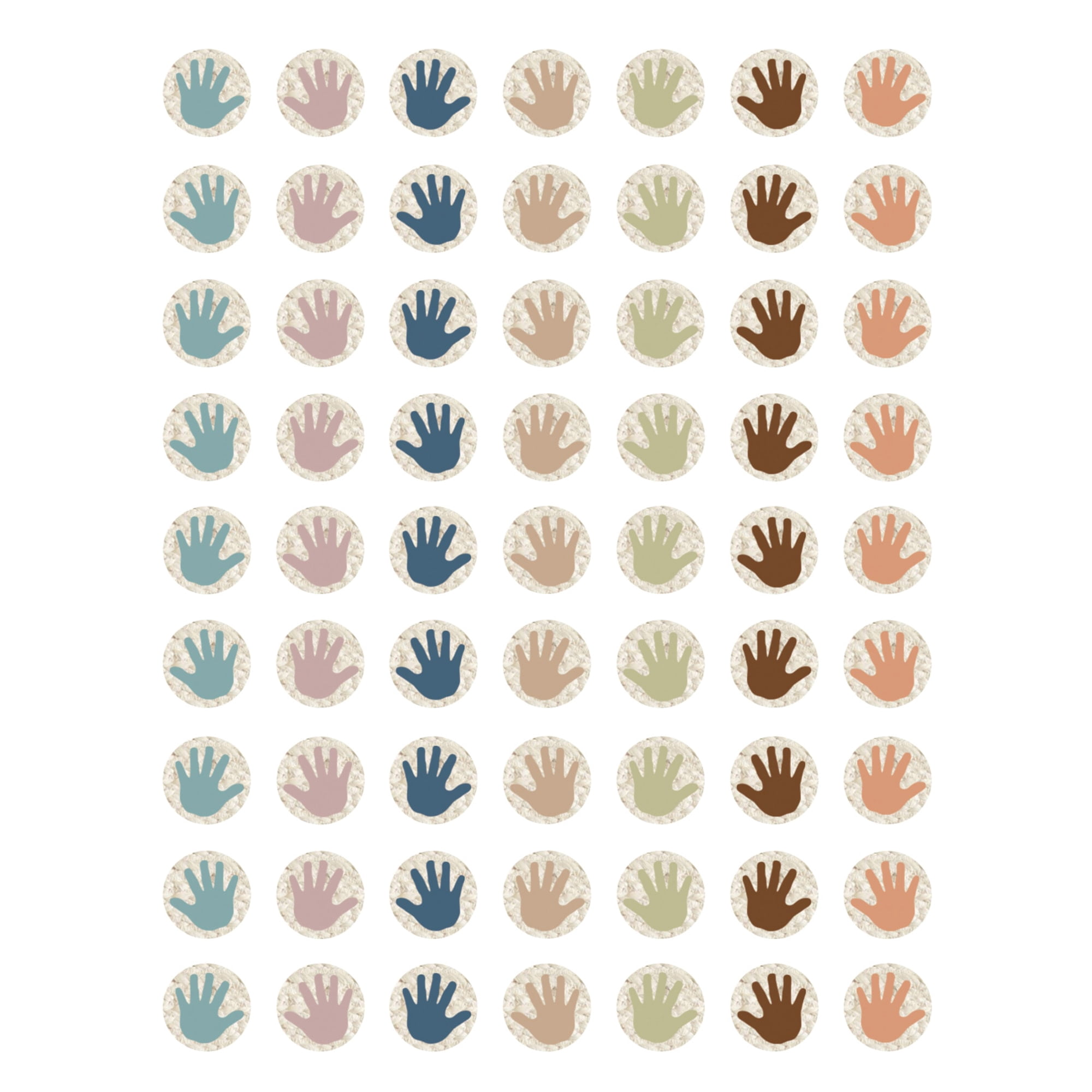 Teacher Created Resources Everyone is Welcome Helping Hands Mini Stickers, 378 Per Pack, 6 Packs