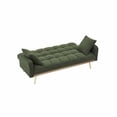thumbnail image 6 of Cterwk 3 Seater Upholstered Fabric Loveseat Sofa with Wood Frame, 69 Inch Sofa Couch for Living Room, Bedroom, Office, Green, 6 of 8