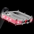 thumbnail image 3 of Pedal de bicicleta LED con visibilidad de 360 ​​grados, rodamiento de ciclismo para bicicleta de carretera (plateado), 2 uds., 3 of 7
