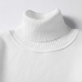 thumbnail image 4 of TFEOQRY Pullover Sweater for Men Solid Color Comfortable Knitwear Long Sleeved Turtleneck Sweater Top White, 4 of 6