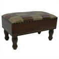 thumbnail image 1 of International Caravan Carmel Faux Leather Indoor Stool in Mix Pattern, 1 of 2