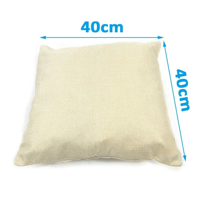 10pcs White Sublimation Blank Polyester Pillow Case Cushion Cover Square  Pillow Cover with Zipper 
