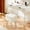 White, variant on Stool Chair Faux Fur With Storage, Soft Ottomans 4 Metal Legs With Adjustable Anti-Slip Feet Thick Padded Seat Modern Multifunctional Bedroom Chairs For Makeup White