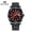 Black and Red, variant on Fashionable high-end men's watch, stylish and sophisticated men's quartz watch, waterproof dual calendar watch, men's log watch