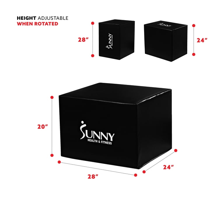 Sunny Health & Fitness Foam Plyometric Exercise Box, 550 lb Weight