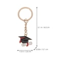 thumbnail image 2 of KAKOWELY 6 llaveros colgantes con forma de birrete de graduación, 2 of 5
