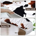 thumbnail image 6 of Cowhide Round Fitted Tablecloth with Elastic Edge,Water-Resistant Brown White Animal Cow Skin Spots Table Cover for 40-44" Found Tables Rustic Western Farmhouse Table Cloth for Dinner,Outdoor,Patio, 6 of 6
