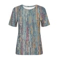 thumbnail image 4 of kaondbfi Summer Tops for Women Womens Casual Short Sleeve Tops Neck T Shirts Loose Fit Womens Essentials Fashion Clothing, 4 of 9