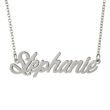 Stephanie Name Pendant Necklace Stainless Steel Jewelry for Women