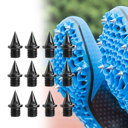 

kesoto 12 Pieces Track and Field Running Spikes Track Spikes Non Slip Pointed Spikes Track Shoe Spikes for Sports Sprint Competition Black